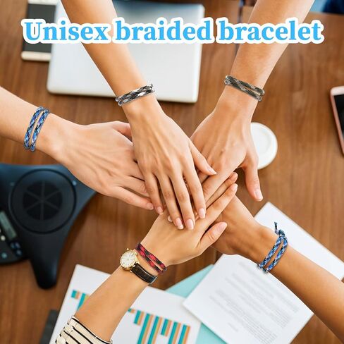 10 PCS Mens Rope Bracelets, Braided Bracelets for Men Mens Adjustable Bracelet, Friendship Bracelet for Men 10 Colors in Saudi Arabia