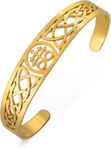 Eueavan Leviathan Cross Bracelet Sigil of Lucifer Seal Seal of Satan Bangle Celtic Knot Cuff Bracelet Seal Seal Demon Demon Jothic Jewelry Greamet Gen in Kuwait