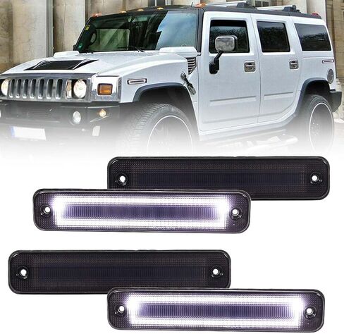 مصابيح علامة جانبية أمامية وخلفية LED ل Acura TL 2004 2005 2006 2007 2008 ، Acura Smoked Lens Side Marker Lights ، TL White LED LAMPS LAMPS ، 4 PCS in Saudi Arabia