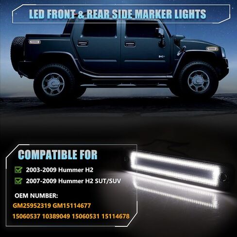 مصابيح علامة جانبية أمامية وخلفية LED ل Acura TL 2004 2005 2006 2007 2008 ، Acura Smoked Lens Side Marker Lights ، TL White LED LAMPS LAMPS ، 4 PCS in Saudi Arabia