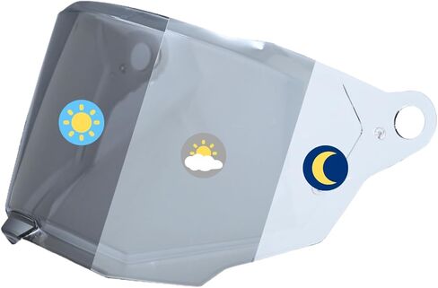 Photochromic Visor Compatible With Assault,Rapid,Stream Shield Helmet Transition FF320/328/353/800,Explorer MX701 (320/328/353/800 Clear/Smoke) in Kuwait