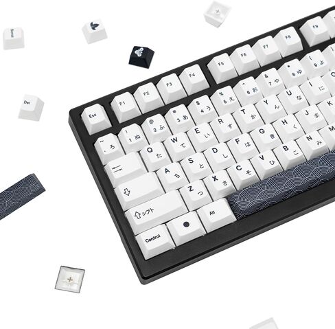 GEKUCAP 128 Keys Dark Grey Keycaps, Cherrr Profile PBT Customized Keycaps Set, Dye Sublimation Black and Grey Keycaps Fit for Any Cherry Mx Switches Gaming Mechanical Keyboard in Saudi Arabia