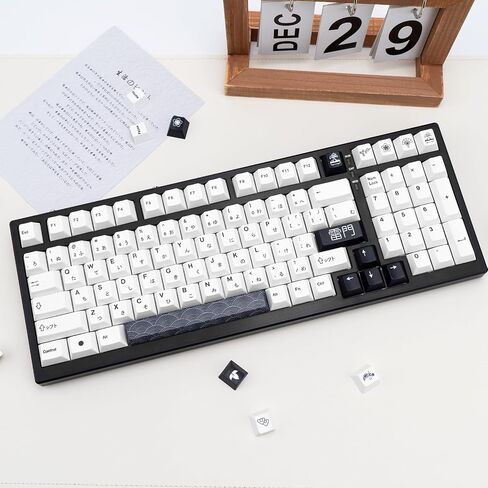 GEKUCAP 128 Keys Dark Grey Keycaps, Cherrr Profile PBT Customized Keycaps Set, Dye Sublimation Black and Grey Keycaps Fit for Any Cherry Mx Switches Gaming Mechanical Keyboard in Saudi Arabia