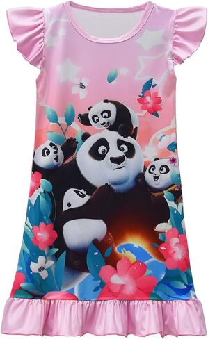 Toddler Girls Nightgowns Clothing Sleepwear Short sleeved dress fashion skirt pajamas 3-10years in Saudi Arabia