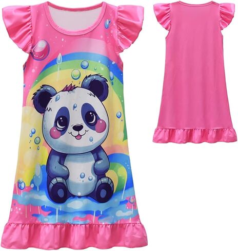 Toddler Girls Nightgowns Clothing Sleepwear Short sleeved dress fashion skirt pajamas 3-10years in Saudi Arabia
