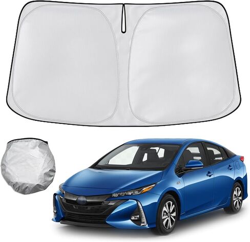 Windshield Sun Shade Foldable Sunshade Compatible for 2010-2015 Toyo-ta Prius Hatchback (NOT for Prius C or V),Front Window Car Sun Shields Heat Protection Visor Accessories for Toyo-ta in Saudi Arabia