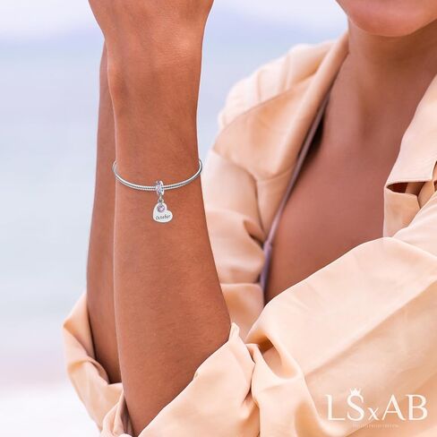 12 Birthday Month Heart Love January-December Birthstone Charm Compatible with Pandora Charms Bracelets for Women in Saudi Arabia