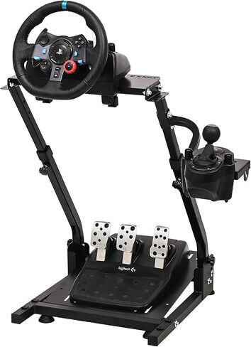 CXRCY Racing Wheel Stand Compatible with Logitech G920 G29 G27 G25 Gaming Cockpit Height Adjustable Foldable Gaming Racing Simulator Steering Wheel Stand,Wheel and Pedals Not Included in Saudi Arabia