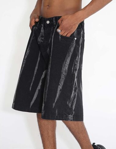 EMMIOL Baggy Jorts Men Jean Shorts Summer, y2k Grunge Denim Shorts Vintage Distressed Loose Fit Streetwear in Saudi Arabia