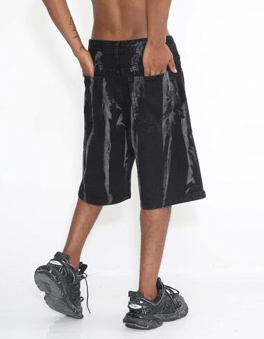 EMMIOL Baggy Jorts Men Jean Shorts Summer, y2k Grunge Denim Shorts Vintage Distressed Loose Fit Streetwear in Saudi Arabia