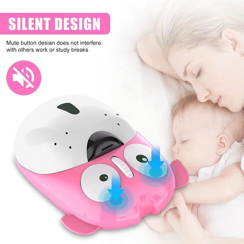FLY WAY Cute Wireless Mouse, Cartoon Dog 2.4GHz Rechargeable Cordless Mouse with Nano USB Receiver Children Mice Kids Gaming Mouse for Notebook,Laptop,PC,Desktop (black) in Saudi Arabia