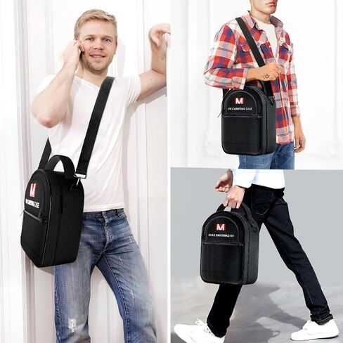 TOENNESEN Hard Carrying Case for Meta Quest Pro/Oculus Quest 2, Carry Case Compatible with Head Strap with Battery, VR Gaming Accessories, Touch Controller, Fashion Design for Travel and Storage in Saudi Arabia