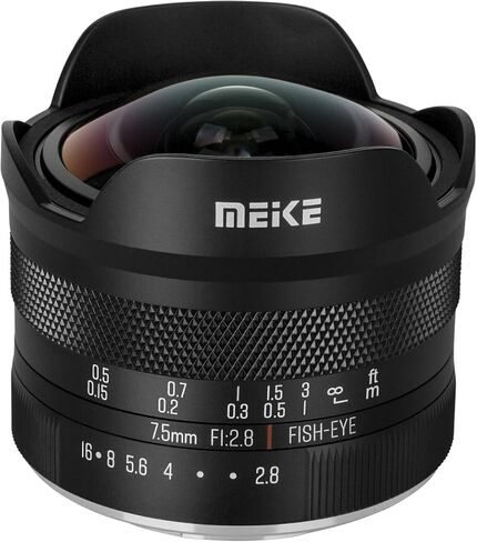 Meike 7.5mm f2.8 Large Aperture Ultra Wide Circular fisheye Manual Focus APS-C Lens for Fujifilm X Mount Mirrorless Camera X-T3 X-H1 X-Pro2 X-E3 X-T1 X-T2 X-T4 X-T10 X-T20 X-A2 X-E2 X-E1 X30 X70 X-A1 in Kuwait