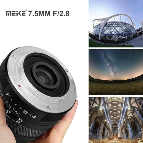 Meike 7.5mm f2.8 Large Aperture Ultra Wide Circular fisheye Manual Focus APS-C Lens for Fujifilm X Mount Mirrorless Camera X-T3 X-H1 X-Pro2 X-E3 X-T1 X-T2 X-T4 X-T10 X-T20 X-A2 X-E2 X-E1 X30 X70 X-A1 in Kuwait