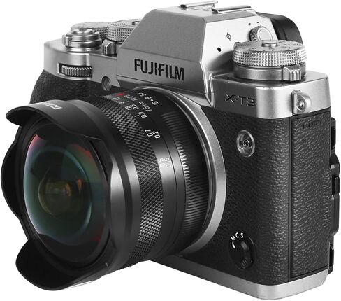 Meike 7.5mm f2.8 Large Aperture Ultra Wide Circular fisheye Manual Focus APS-C Lens for Fujifilm X Mount Mirrorless Camera X-T3 X-H1 X-Pro2 X-E3 X-T1 X-T2 X-T4 X-T10 X-T20 X-A2 X-E2 X-E1 X30 X70 X-A1 in Kuwait