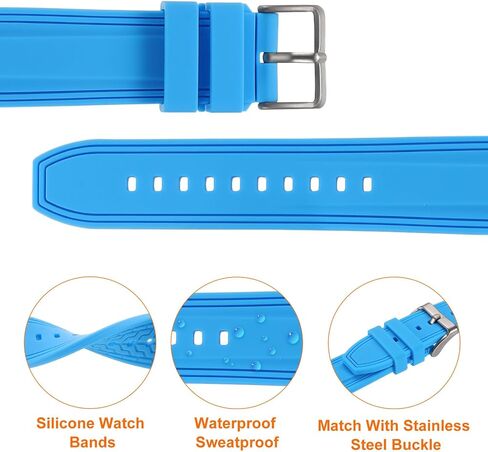 Harfington Silicone Watch Bands Width Soft Quick Quick Frear Bands for Men in Saudi Arabia