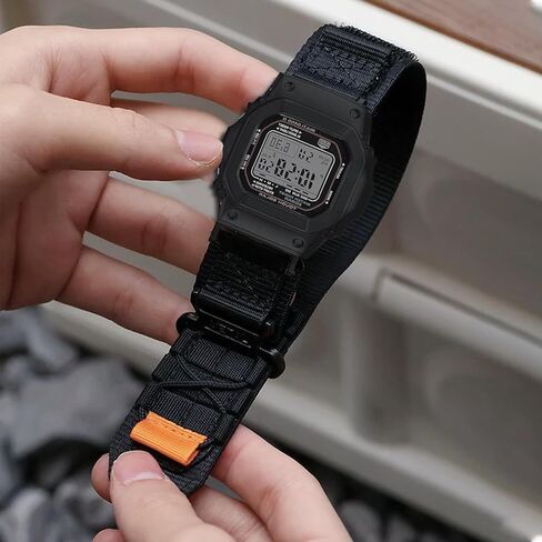 نطاقات DW-H5600 ، حزام Lamshaw Rugged Nylon Sports مع تصميم حلقة منسوجة متوافق مع Casio Gshock DW-5600 ، 8900 ، GA-100/120 ، GA-400/700 ، GW-B5600 ، GW-6900 ، GW-M5610 ، GW-B5600 ، GB-5600 ، G-5600 ، G-5600 ، G-5600 ، in Kuwait