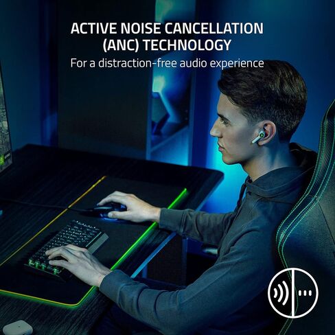 Razer Hammerhead HyperSpeed Wireless Multi-Platform Gaming Earbuds for Xbox Series X|S, Xbox One, PC, Mobile: ANC - Noise Cancelling Mic - Bluetooth 5.2 - RGB Chroma - 30 Hr Battery in Saudi Arabia
