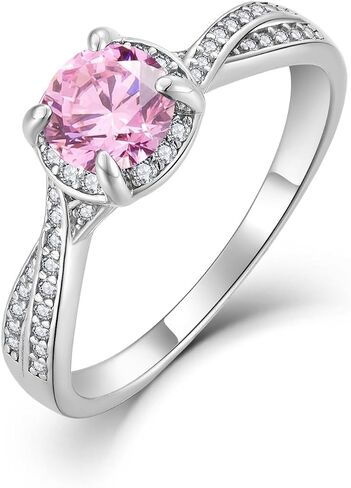 STARCHENIE Promise Ring for Her 925 Sterling Silver Round Engagement Wedding Ring for Women Size 5-10 in Saudi Arabia