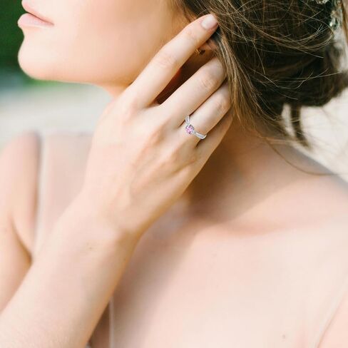STARCHENIE Promise Ring for Her 925 Sterling Silver Round Engagement Wedding Ring for Women Size 5-10 in Saudi Arabia
