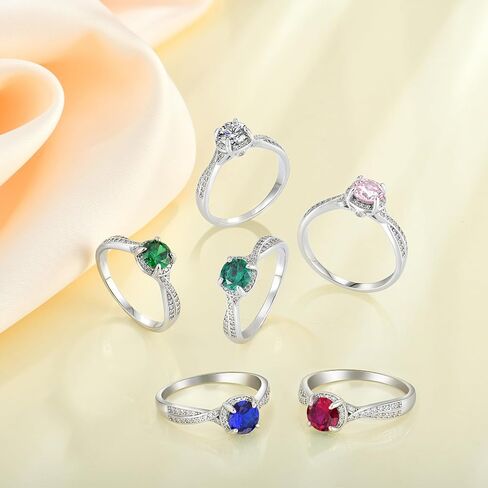 STARCHENIE Promise Ring for Her 925 Sterling Silver Round Engagement Wedding Ring for Women Size 5-10 in Saudi Arabia
