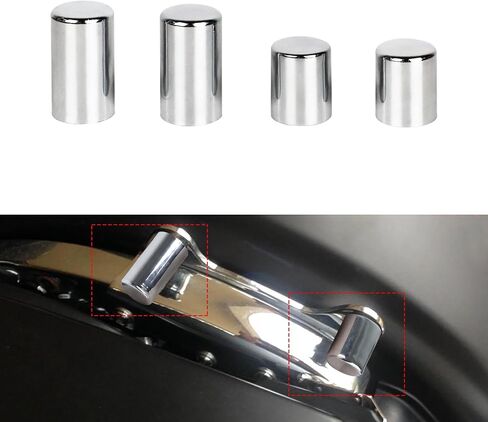 4 PCS Chrome Motorcycle 4 Point Docking Hardware Covers Docking Kits Cover Cap Compatible with for Touring Street Glide Electra Glide Road Glide Road King 2009-2024 in Saudi Arabia