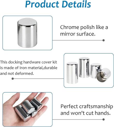 4 PCS Chrome Motorcycle 4 Point Docking Hardware Covers Docking Kits Cover Cap Compatible with for Touring Street Glide Electra Glide Road Glide Road King 2009-2024 in Saudi Arabia