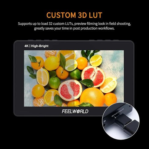 FEELWORLD F5 Pro 5.5 Inch Field Monitor 4K 1920x1080 DSLR HDMI Touch Scree Camera IPS FHD Power Kit to Wireless Transmission Video Assist 5V Type-C Input Tilt Arm (Standard) in Saudi Arabia