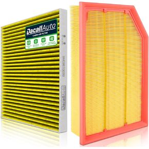 Activated Carbon Cabin & Engine Air Filter Set Fits for Jeep 2020-2023 Gladiator (3.6L), 2018-2024 Wrangler (2.0L 3.6L), Not for 6.4L/3.0L/Diesel, Replaces 68301863AA 68257030AA