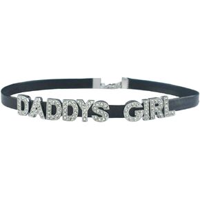 قلادات Daddy's Sexy Rlchlaces مطابقة للزوجين Cosplay Lingerie ، قلادة Kawaii Chawaii Rhinestone Pu من أجل البيكيني العاشق ، من جلد DDLG ، مجوهرات للنساء العسل الأميرة Hotwife