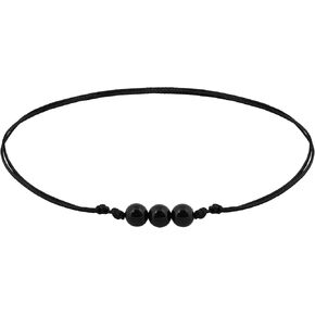 Sacina Agate Black Bead Choker ، Black Choker for Women ، Boho Necklace ، Hippie Necklace ، Gothic Choker ، Hecring Jewelry Gift for Women