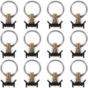 12 حزمة L Track Tie Down O Ring L Track Accessories Black L المسار