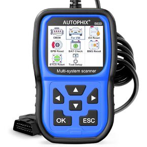 AUTOPHIX 5600P+ OBD2 Scanner Fit for VW Volkswagen Audi Skoda Seat, Full System Diagnostic Tool with EPB/Throttle/Oil Reset, Code Reader with Battery Registration, Check Engine Light Scanner