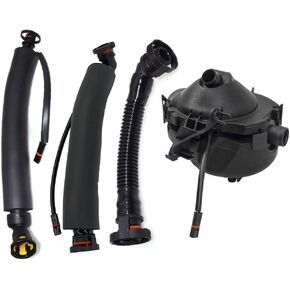 4PCS Crankcase Redater Hoses + مجموعة فاصل زيت لـ BMW 1 (E87) 2003-2013 3 (E90) 2004-2012 3 TOURING (E91) 2004-2012 5 (E60) 2001-2010 E61 E63 E64 E66 E66 E67 2001-2009 (Ventilation Valve of 4)