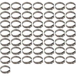 50pcs 1 Inch Stainless Steel Clamp Cinch Ring Crimp Pinch Fitting Tubing 25.4-28.5mm