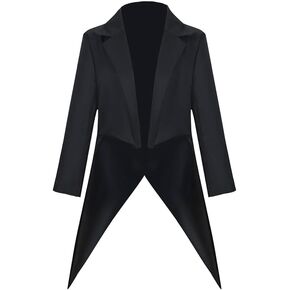 Adult Magician Tailcoat Costume Women Black Tailcoat