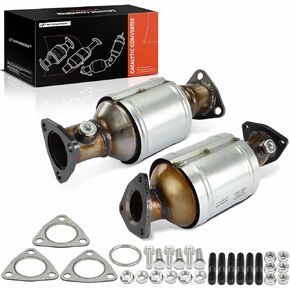 A-Premium Front Left & Right 2-PC Catalytic Converter with Gasket Kit Direct-Fit Compatible with Nissan Frontier 1999-2001, Xterra 2000-2001, 3.3L, E.P.A. Compliant