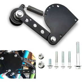 1 PC Car Chain Tensioner, Metal Plastic Spring Type Electric Bicycle Tensioner, Anti-derailment and Anti-wear Car Repair Parts, Applicable to 49cc 66cc 80cc Engine Motorized Bike (Black)