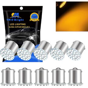 EverBrightt 10-Pack Yellow 1156 BA15S 1206 22SMD Led Turn Signal Light Bulb Car Tail Light Reverse Lamp DC 12V