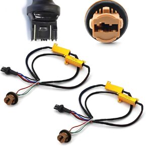 iJDMTOY Hyper Flash/Bulb Out Error Fix Wiring Adapters Compatible With 7443 7444 T20 Replacement Bulbs Turn Signal or Tail Brake Lights