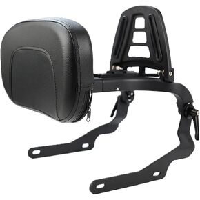 Motorcycle Multi Purpose Rider/Passenger Sissy Bar Backrest with Luggage Carrier Rack Adjustable Rotatable Back Cushion Pad for Harley Nightster RH 975 Special and RH 975S Models 2022 2023 2024 Black