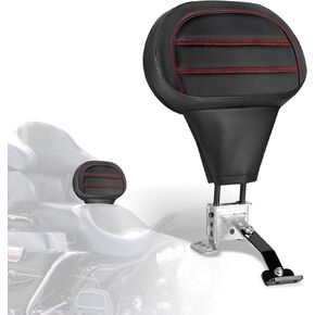 دراجة نارية سريعة الإصدار المكون الإضافي لبرنامج تشغيل الظهر من أجل Harley Touring Road King Glide 2009-2024 وسادة متسابق قابلة للفصل قابلة للضبط مع مجموعة التثبيت (سلسلة حمراء)