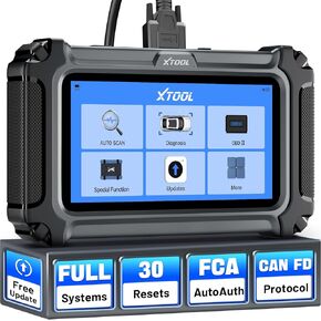 XTOOL D6S OBD2 Scanner Diagnostic Tool, 2025 Car Scanner with 30 Resets, All System Scan Tool with FCA & CAN FD, ABS Bleed, Gearbox Match, Crank Sensor Relearn, Lifetime Update, Upgraded of D5S