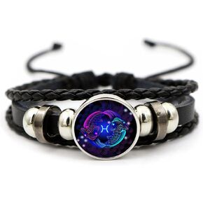 Gleym Bracelet, Gleym Manifestation Bracelet Zodiac Signs Spirit Bracelets Zodiac Constellation Universe Spirit Bracelets Multilayer Adjustable Casezi True Soul Wristband Get Anything You