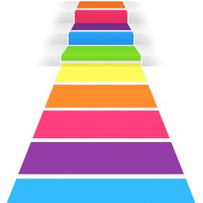 Timgle 2.6 x 33 ft Colorful Polyester Carpet Candy Theme Runway Rug Hallway Runner Rug Cute Table Runner Colored Floor Party Decorations for Birthday Party Supplies