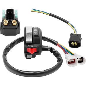 M MATI Start Stop Switch & Starter Solenoid Relay & Plug for Yamaha Raptor 125 Raptor 250 2008-2013 4KB-83973-21-00 4KB-83973-20-00 4D3-81940-00-00