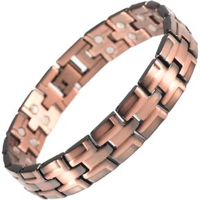 MagVIVACE Copper Ankle Bracelet Women Men for Arthritis and Joint, Magnetic Therapy Anklet with 3500 Gauss Effective Magnets, Healthy Jewelry Gift (CAC-0103C)