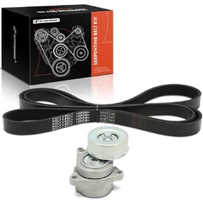 A-Premium Engine Serpentine Belt Drive Kit Compatible with Nissan Altima, Sentra, 2002 2003 2004 2005 2006-2.5L