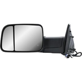 استبدال السائق الأيسر الباب اليسرى قطر مرآة الغطاء الخلفي الأسود والزجاج المدفأ مع ضوء الإشارة الدوران ودليل ضوء البركة مستشعر ودرجة الحرارة لذاكرة RAM 1500 2500 3500 2009-2018 in Kuwait