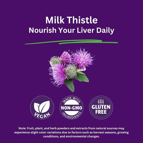Paradise Herbs Milk Thistle، مستخلص كامل الطيف، نباتي، غير معدل وراثيًا، خالي من الغلوتين، 120 كبسولة نباتية in Saudi Arabia